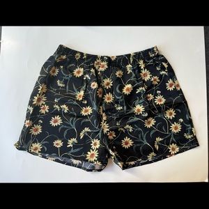 100% Silk floral sleep pajama shorts